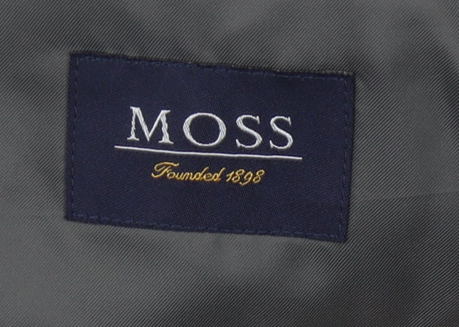 Moss Men's Grey Striped Suit Jacket, Chest 42, Regular Fit
