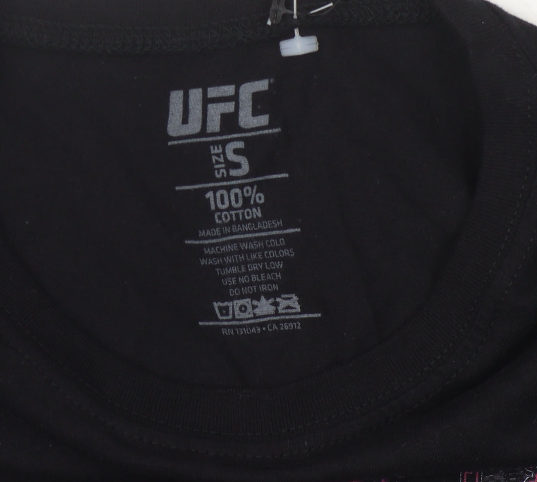 UFC Men's Black Graphic Print T-Shirt Size S