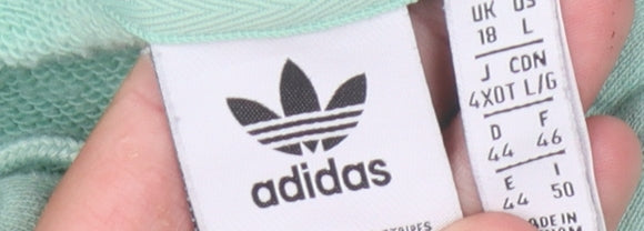 Adidas Women's Green Hoodie Size 18 Pullover