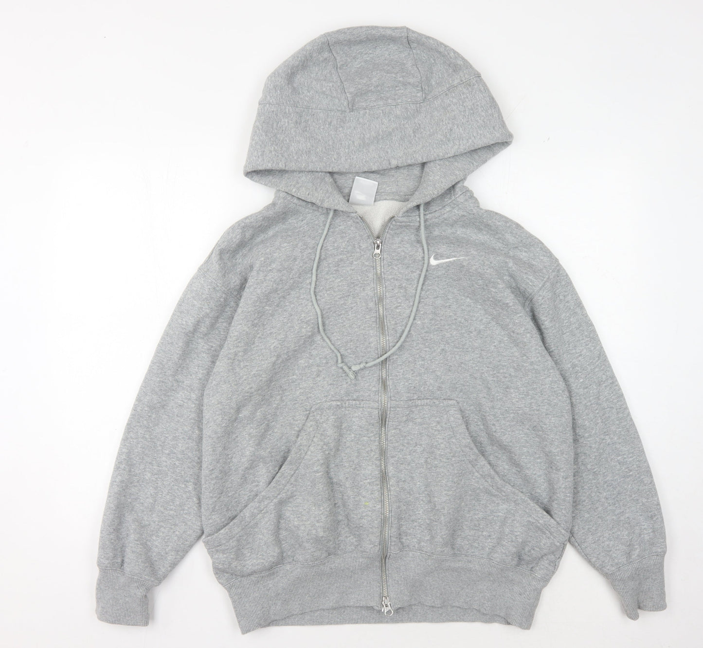 Nike Men's Grey Full Zip Hoodie, Size S, Logo