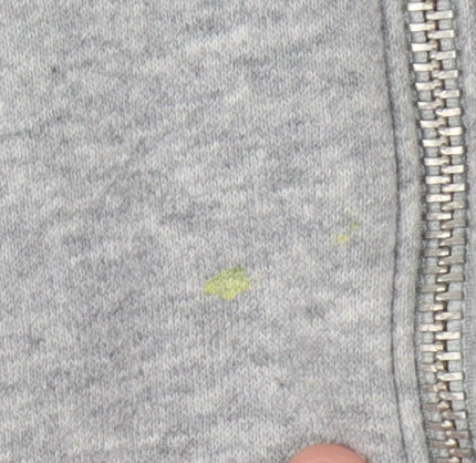 Nike Men's Grey Full Zip Hoodie, Size S, Logo