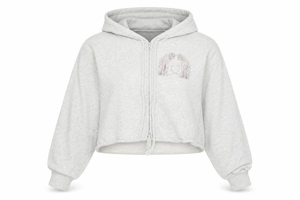 Womens UK XS Relaxed AllSaints Grey Full Zip Hoodie