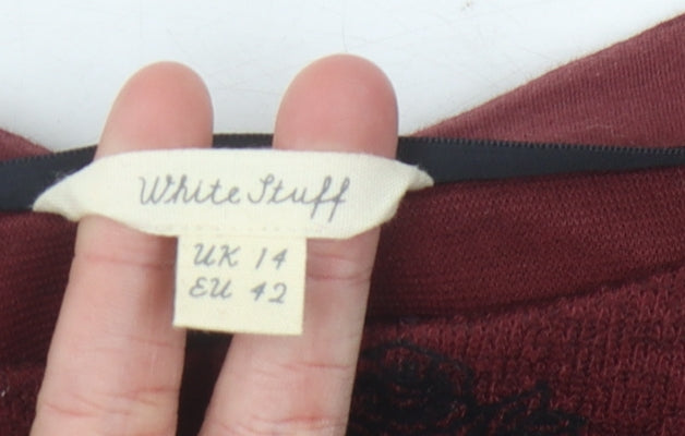 White Stuff Women's Red Shift Dress Size 14