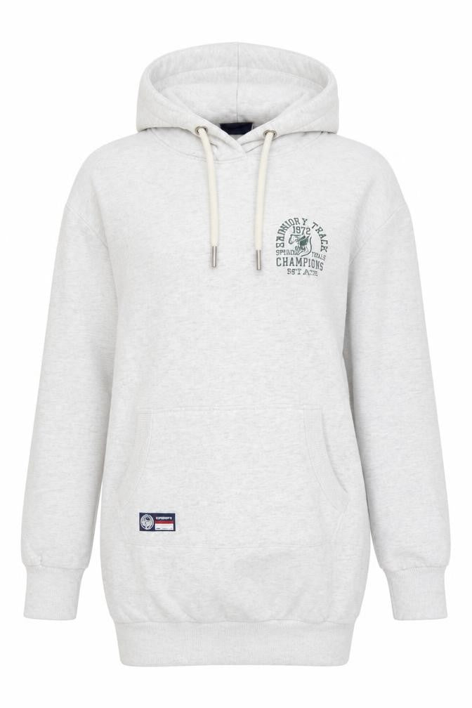 Womens UK 10 Regular Superdry Grey Pullover Hoodie