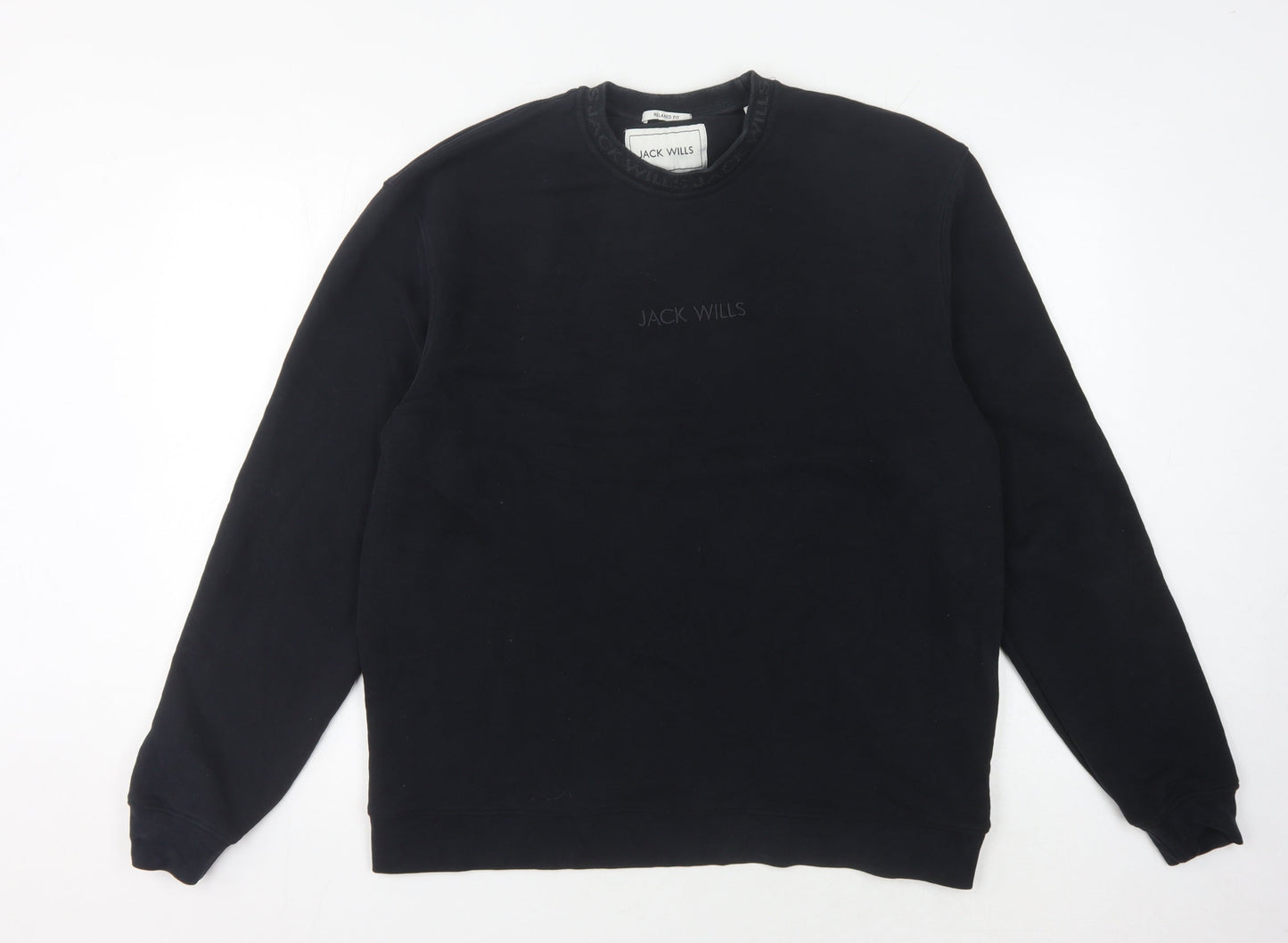 Jack Wills Men's Black XL Pullover Sweatshirt