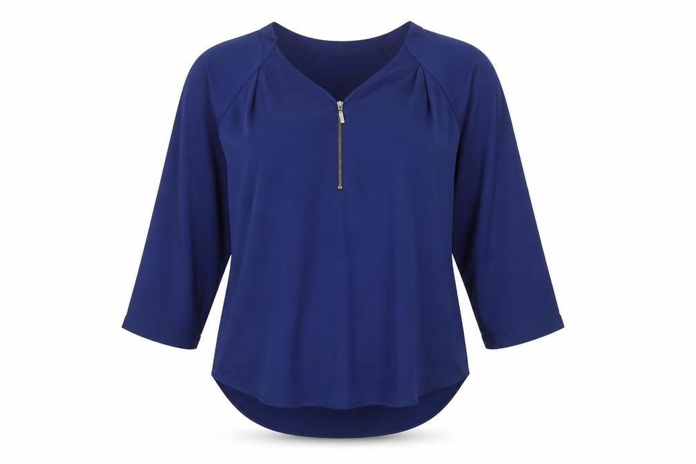 Marks and Spencer Women's Blue 3/4 Sleeve Blouse