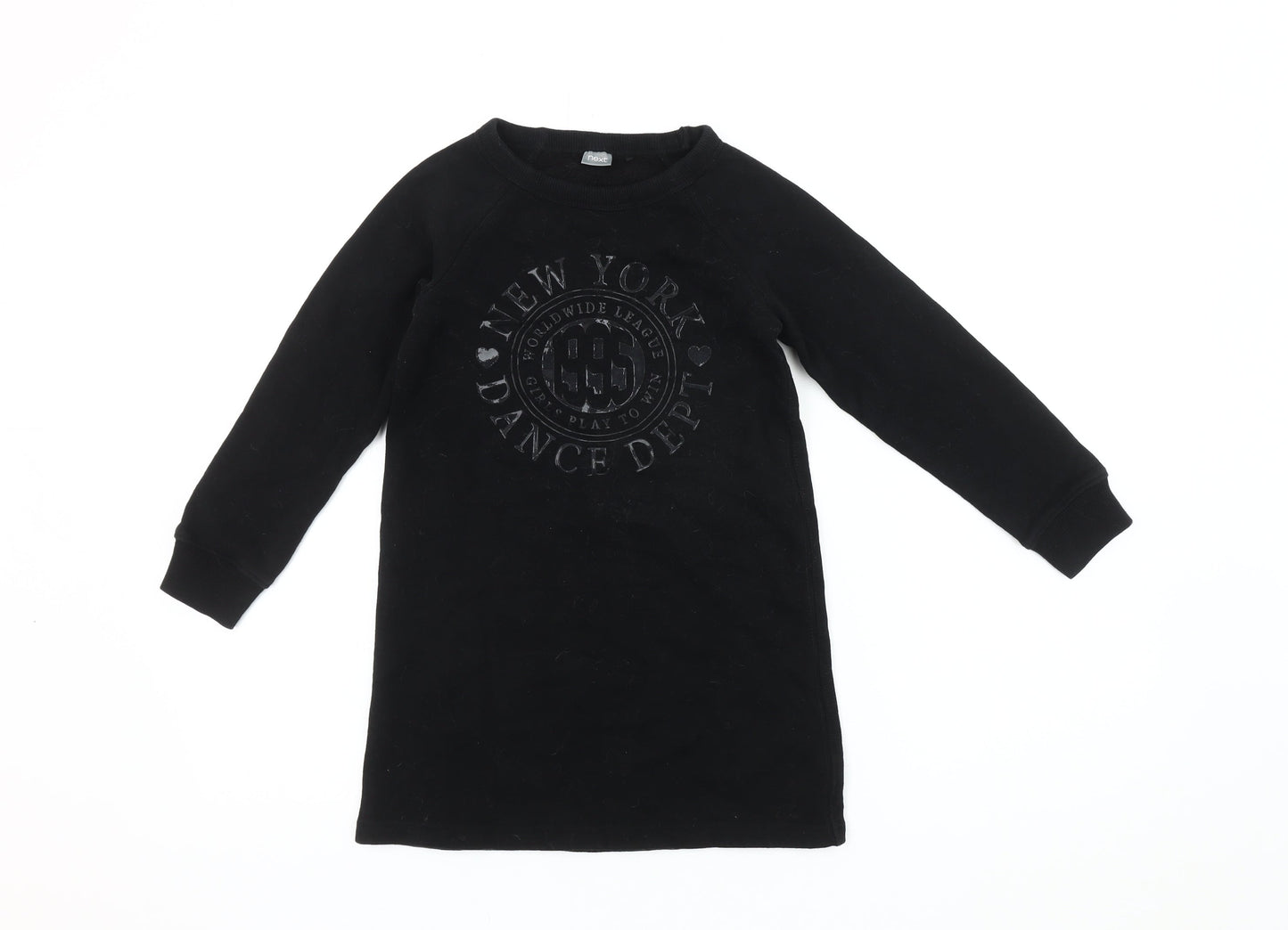 Next Girls Black Sweatshirt Dance Theme 7 Years - Stylish & Comfortable