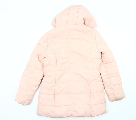 Marks and Spencer Girls Pink Puffer Jacket 10-11 Years