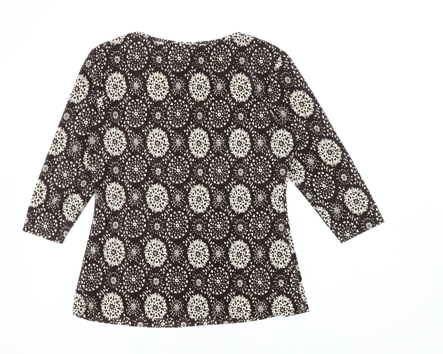 Marks and Spencer Women's Brown Geometric Top