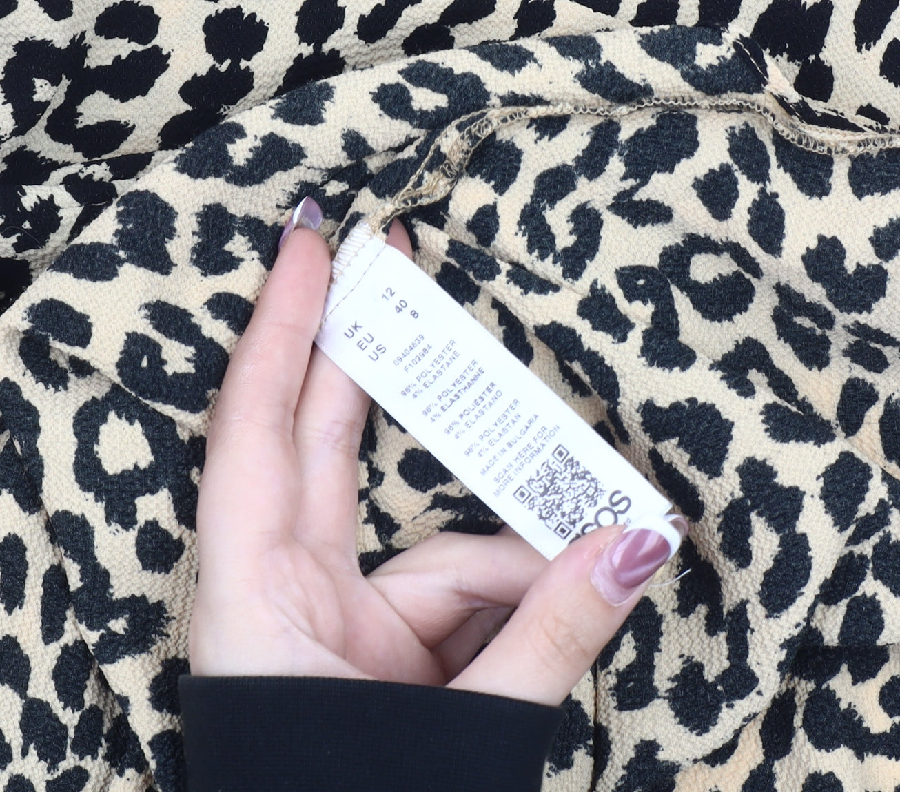 ASOS Women's Animal Print Dress Size 12 Casual