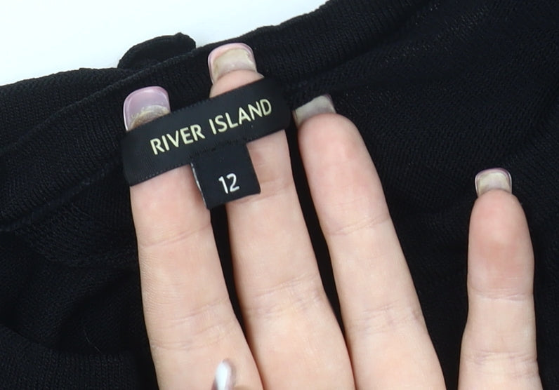 River Island Women's Black Jumper Size 12