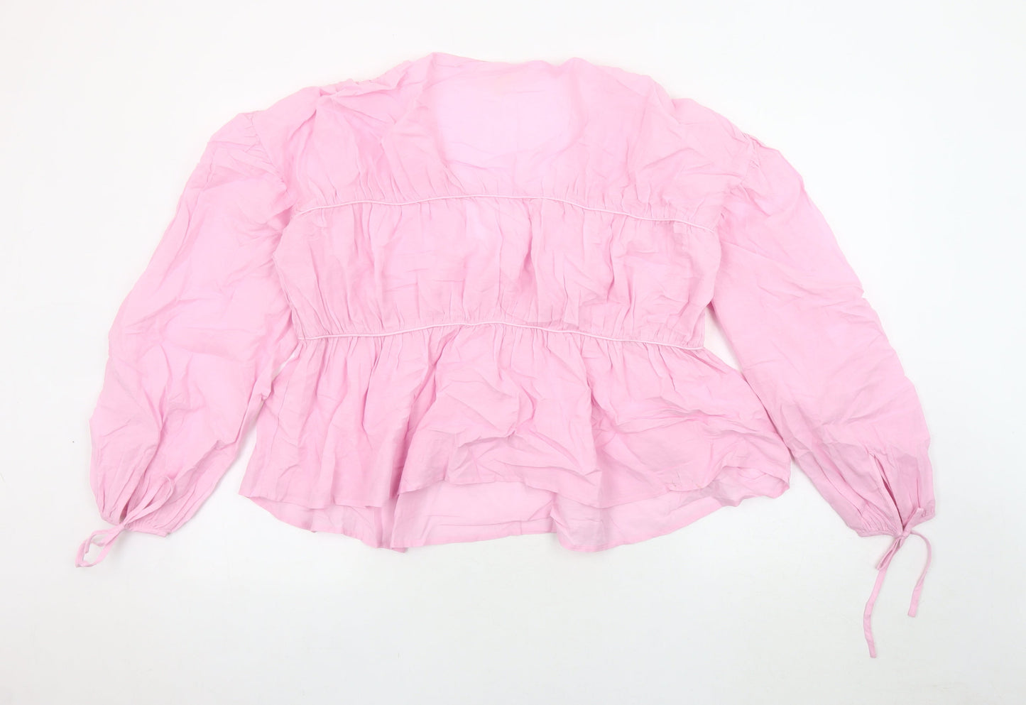 Per Una Women's Pink Tunic Blouse, Size 12, V-Neck