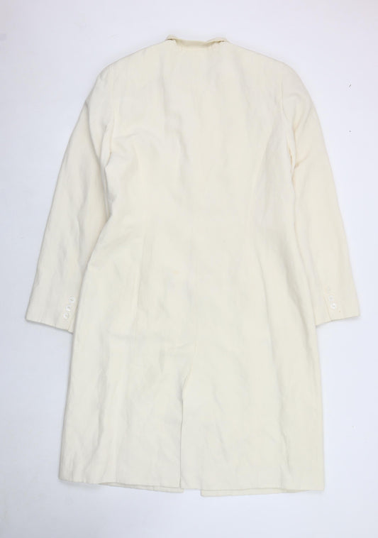 Reed Women's Ivory Long Overcoat, Size 12, Formal