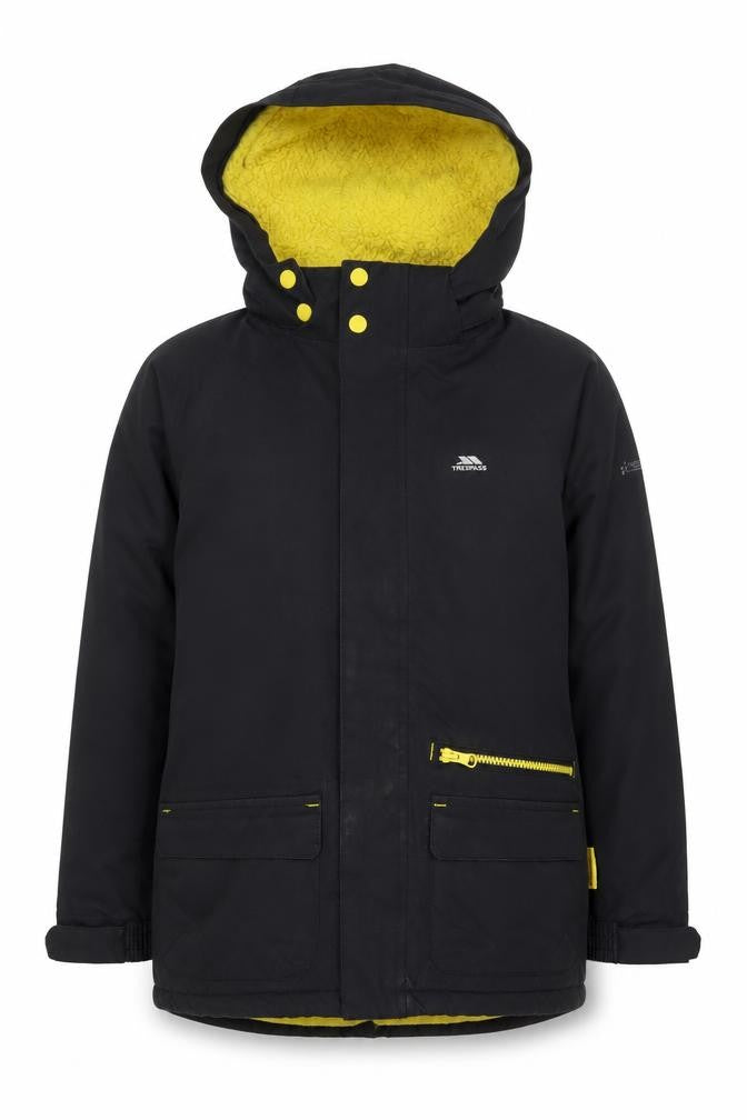 Trespass Boys' Black Parka Jacket, 9-10 Years, Hooded