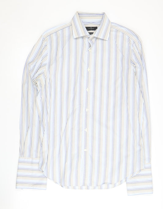 Jeff Banks Men's Multicoloured Striped Dress Shirt