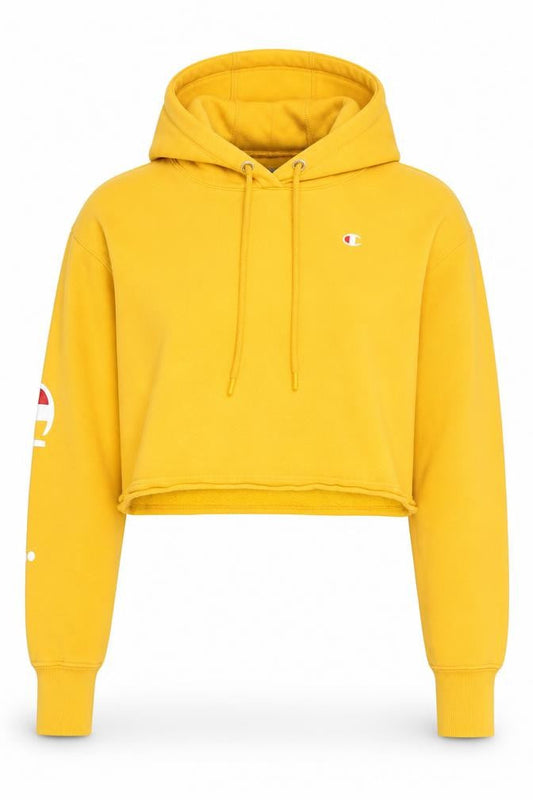 Womens UK XS Regular Champion Yellow Pullover Hoodie
