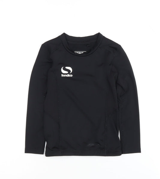 Sondico Boys Black Long Sleeve Athletic Top 3-4 Years
