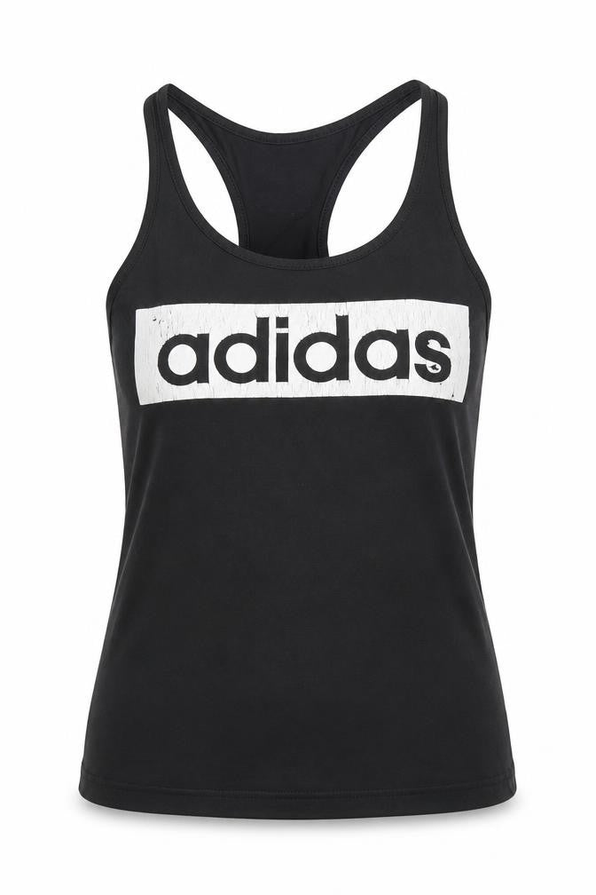 Front view of Adidas Women's Black Tank Top - Small, Stylish & Breathable