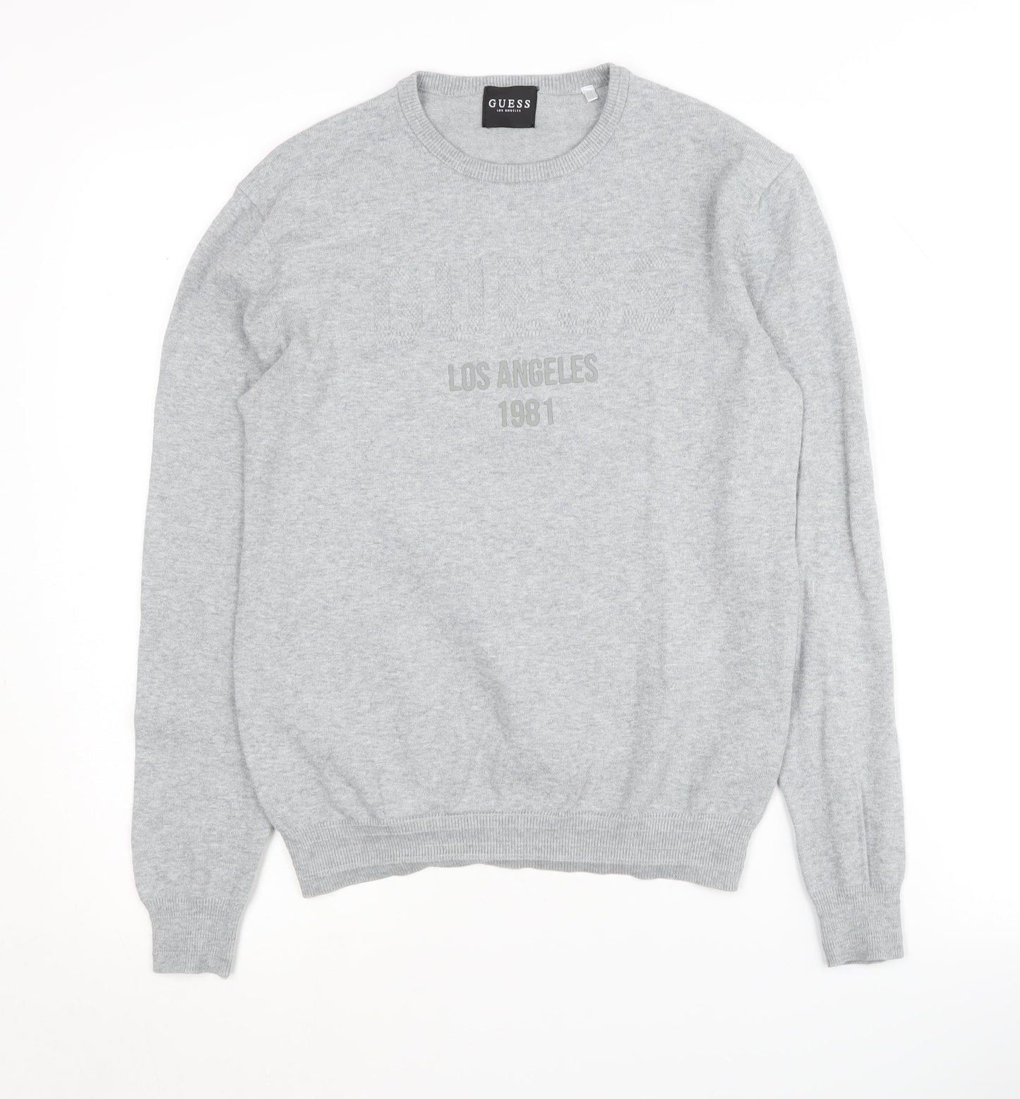 Guess Women's Grey Pullover Jumper, XS, Crew Neck