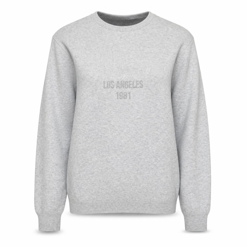 Front view of Guess Women's Grey jumper, XS, Crew Neck