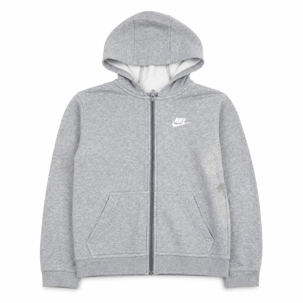 Nike Boys Grey Full Zip Hoodie M - Comfortable Casual Wear