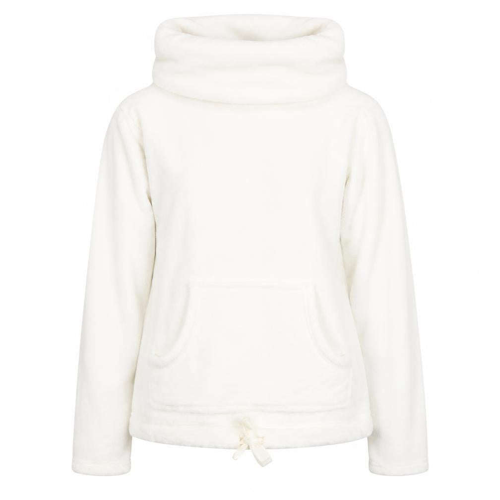 FatFace Women's White Cowl Neck Winter Sweatshirt Size 8