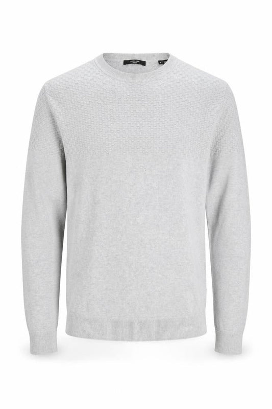 Jack & Jones Men's Grey Pullover Sweater - Small, Casual Fit