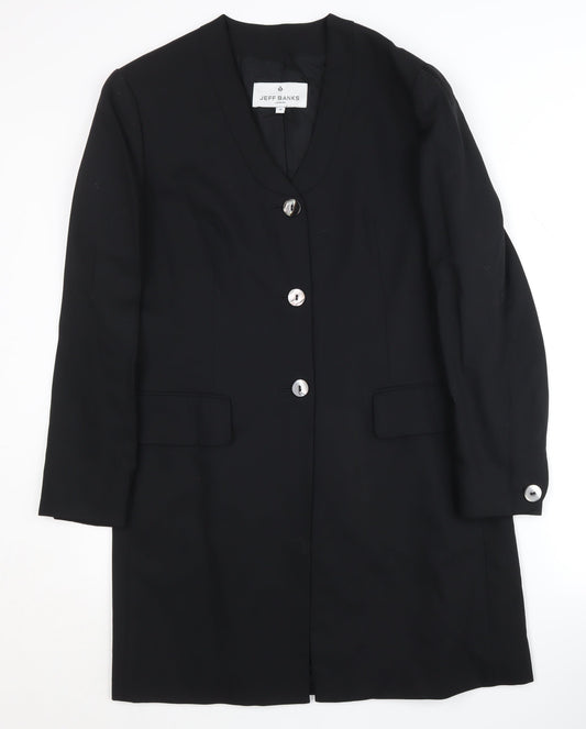 Jeff Banks Women's Black Suit Jacket Size 12