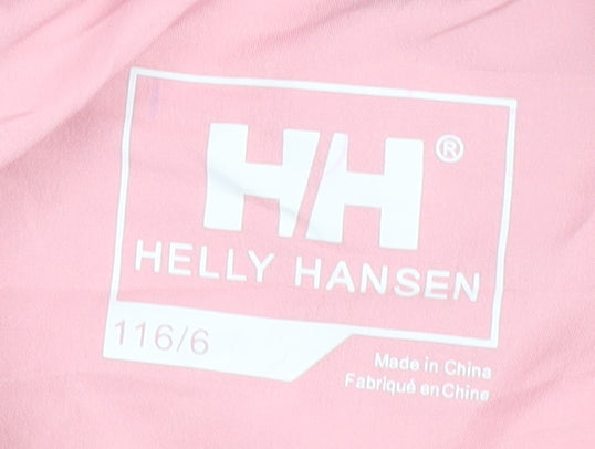 Helly Hansen Girls Pink Waterproof Rain Jacket 6 Years
