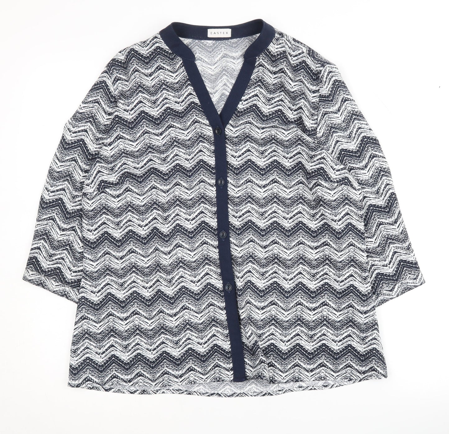 Eastex Women's Multicoloured Geometric Button-Up Top