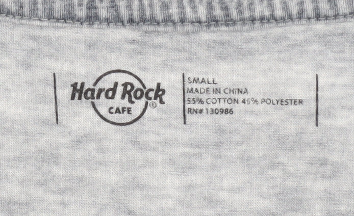 Hard Rock Cafe Women's Grey S T-Shirt Crew Neck Casual