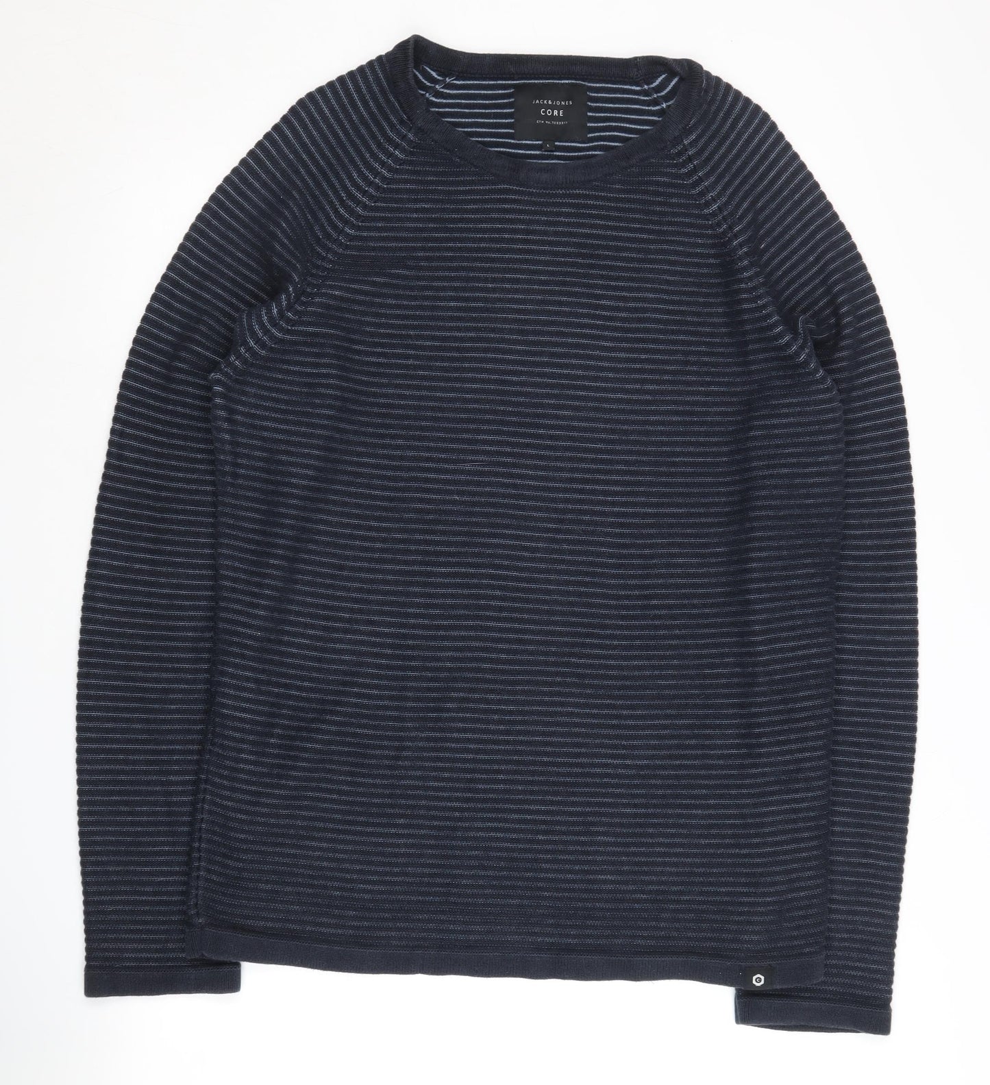 Jack & Jones Men's Blue Crew Neck Pullover - Size L