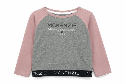 McKenzie Girls Grey 3/4 Sleeve T-Shirt 6-7 Years Sporty Style