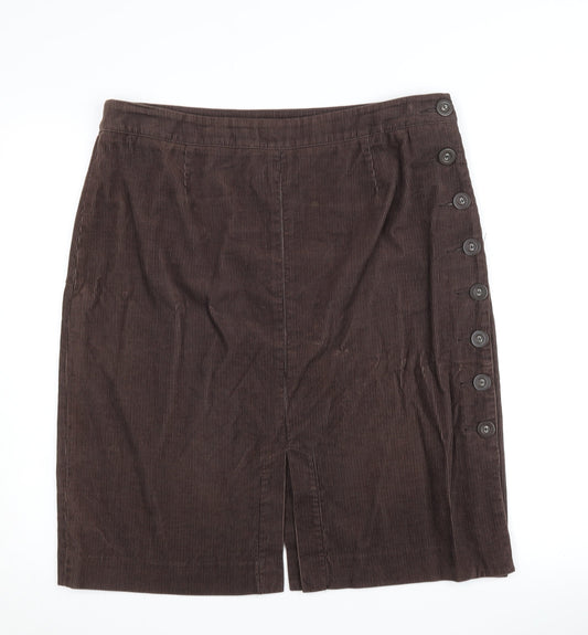 Austin Reed Women's Brown Skirt Size 14 Corduroy