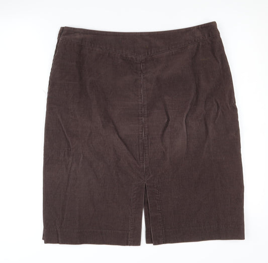 Austin Reed Women's Brown Skirt Size 14 Corduroy