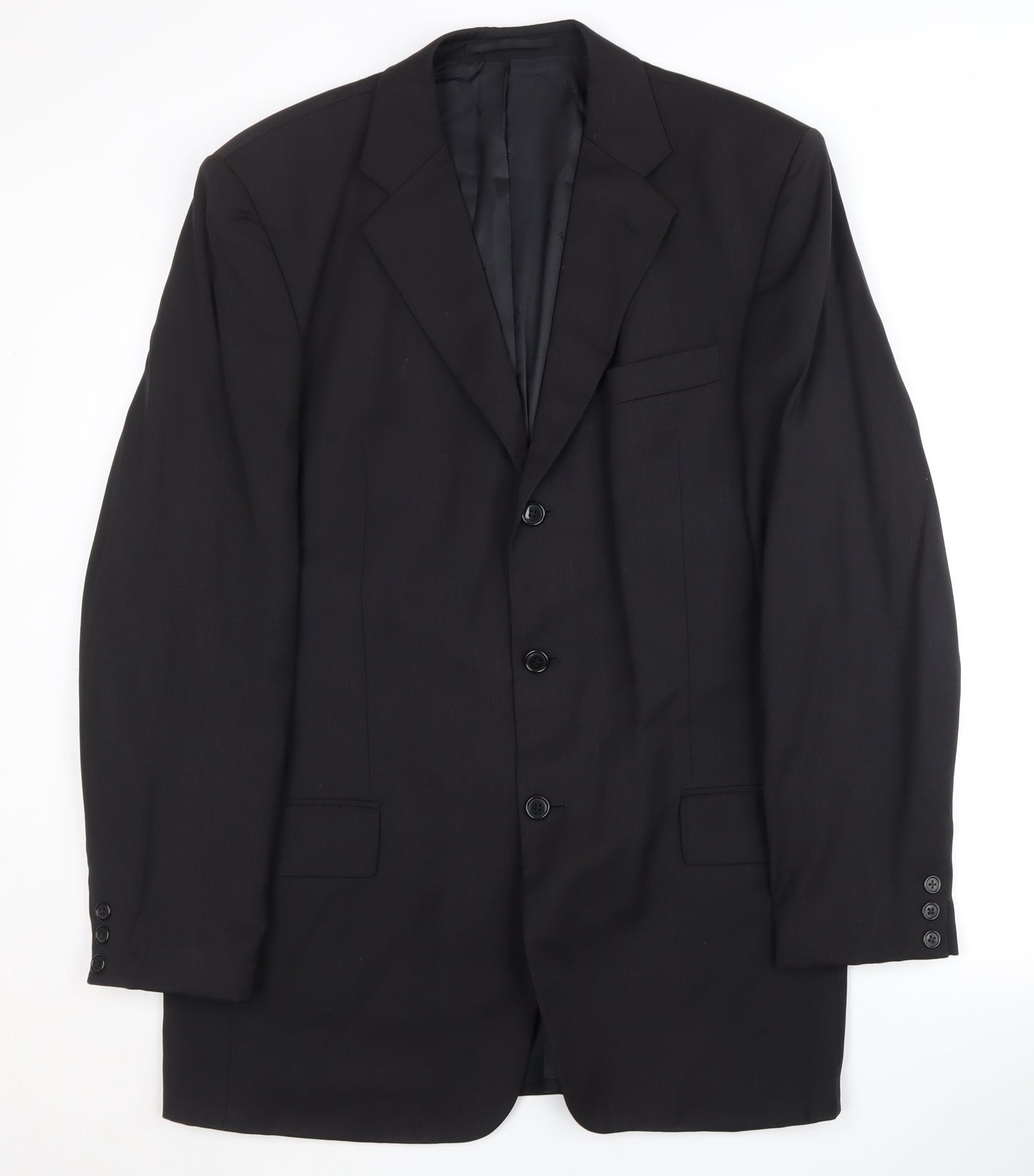Pierre Cardin Men’s Black Wool Blazer, Size 40L
