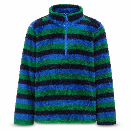 Peter Storm Boys Blue Green Striped Fleece Sweatshirt 11-12 Years