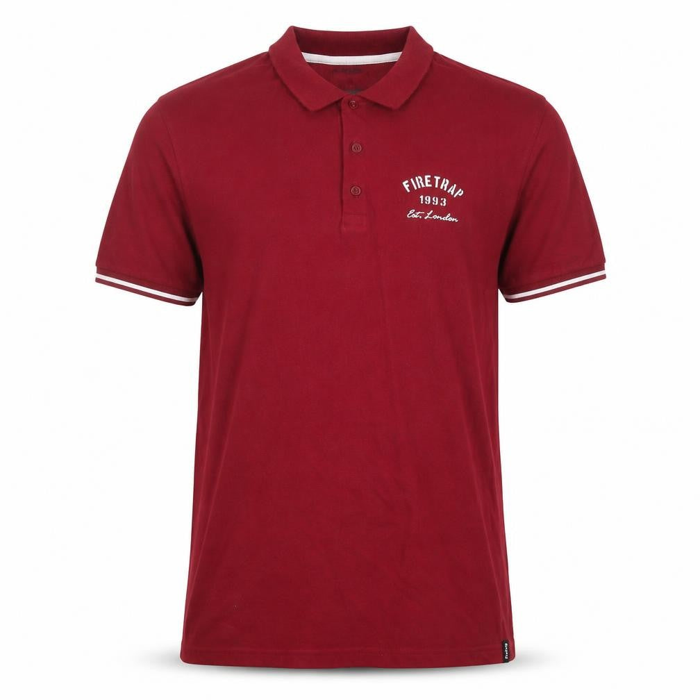 Firetrap Men's Red Polo Shirt - Medium
