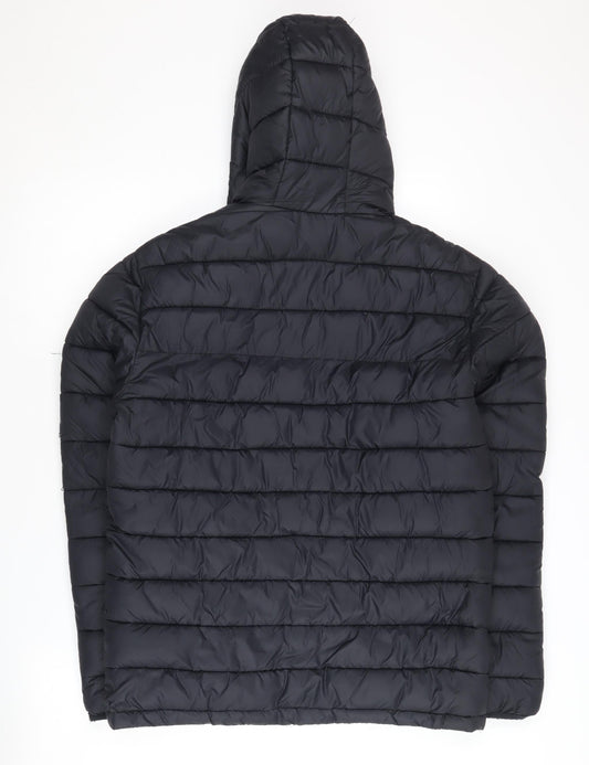 Soulcal & Co Men's Black Puffer Jacket, Size S
