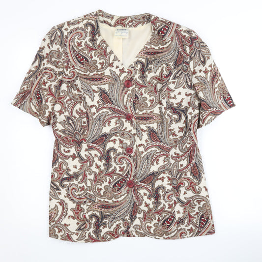 Eastex Women's Multicoloured Paisley Suit Top Size 12