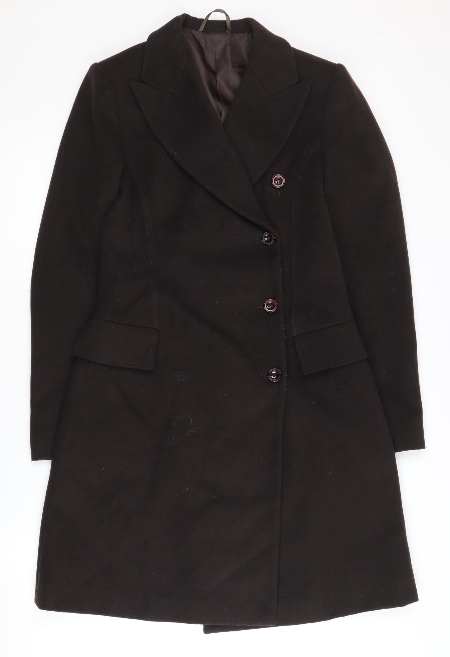 Calvin Klein Women's Black Long Overcoat Size 14