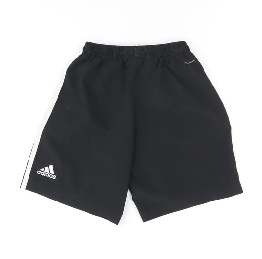 Adidas Boys Black Athletic Shorts Size 9-10 Years