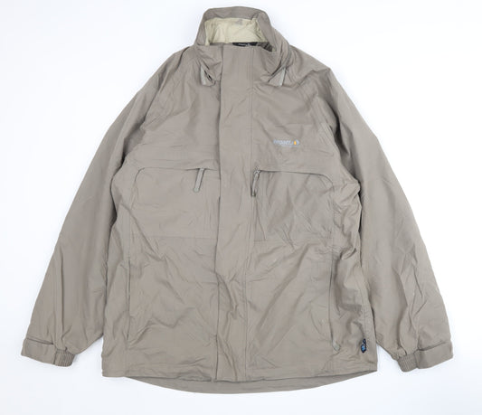 Regatta Men's Beige Waterproof Jacket L Rain Coat
