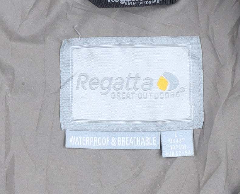 Regatta Men's Beige Waterproof Jacket L Rain Coat