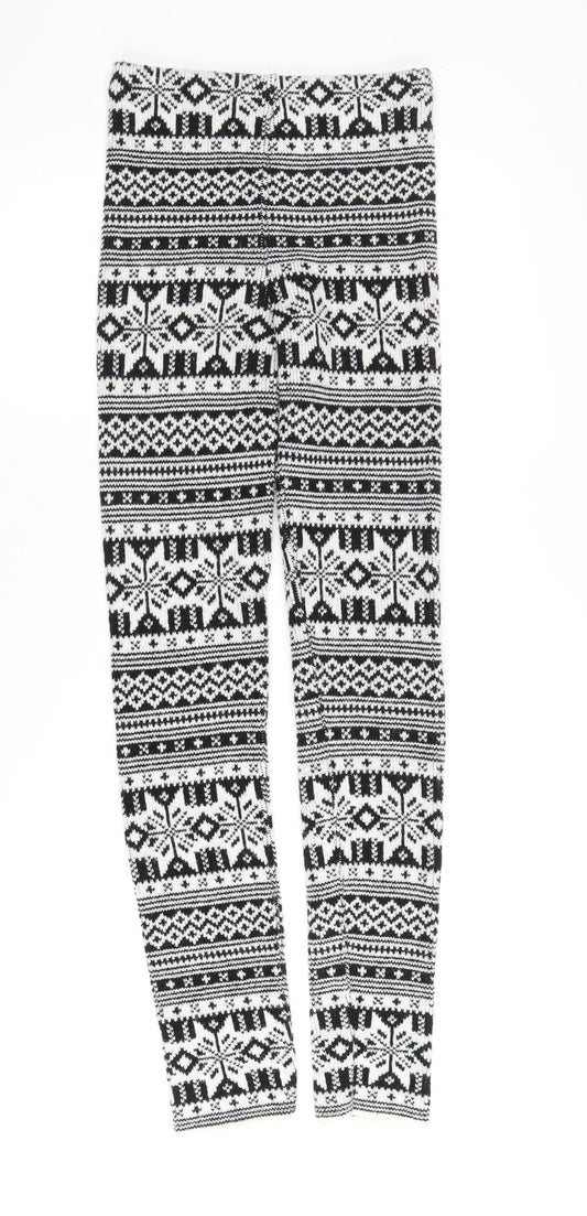 SoulCal Deluxe Women's Black Geometric Winter Leggings