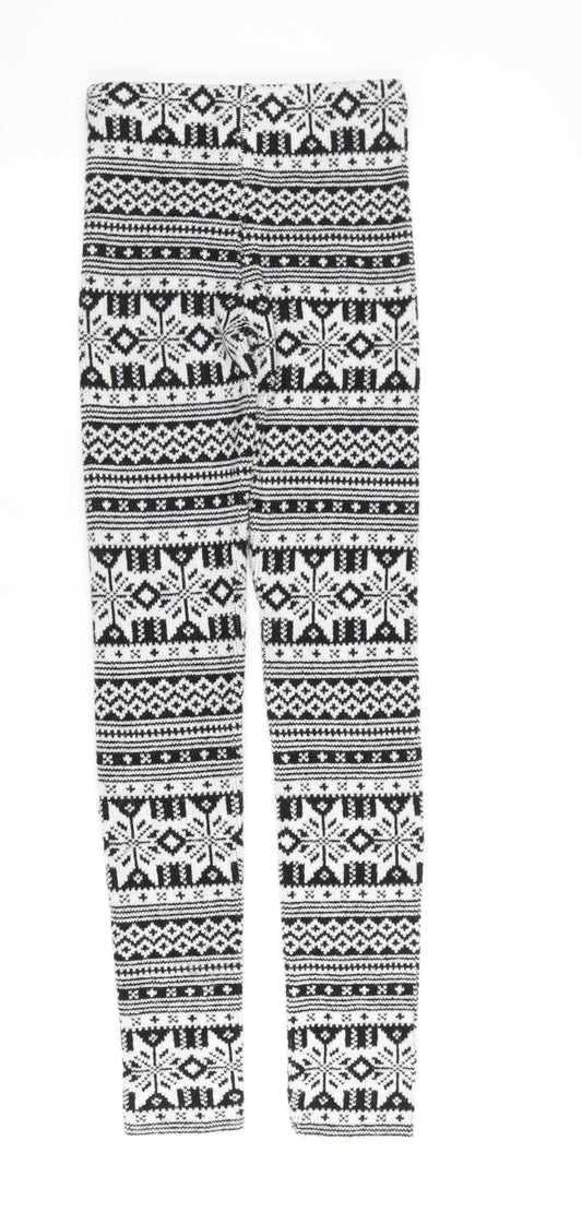 SoulCal Deluxe Women's Black Geometric Winter Leggings