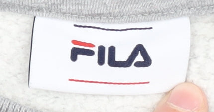Fila Unisex Grey Logo Sweatshirt, Size S, Pullover