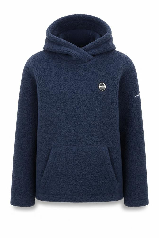 Front view of Dare 2b boys’ blue fleece hoodie age 9-10 years