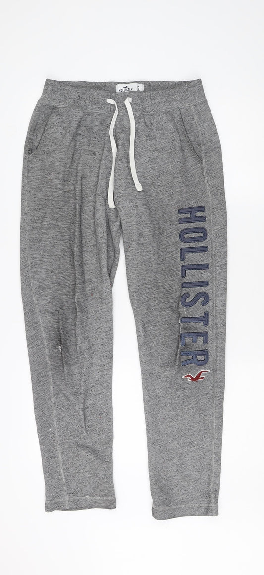 Hollister Grey Boys Jogger Trousers, Size S, Casual Comfort