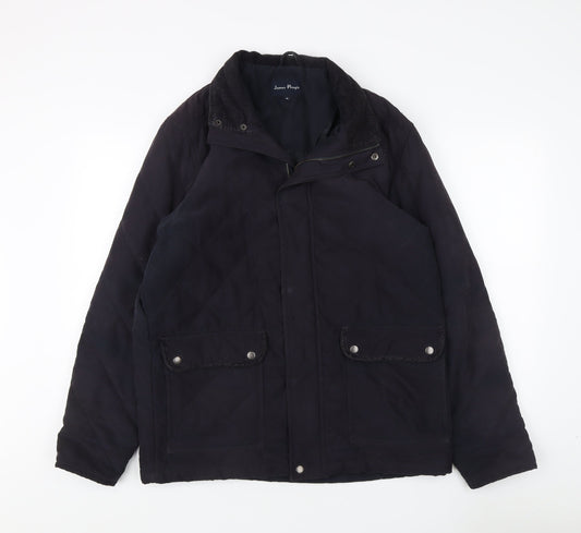 James Pringle Men's Black Quilted Jacket Medium